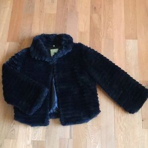 Faux fur black jacket